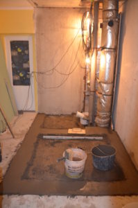 podlaha v koupelně betonování 1